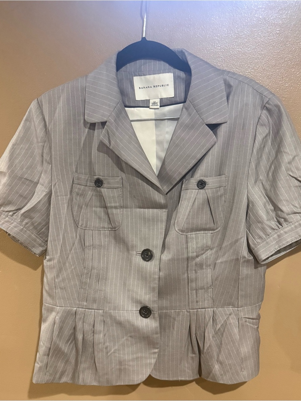 Pinstripe Peplum Jacket